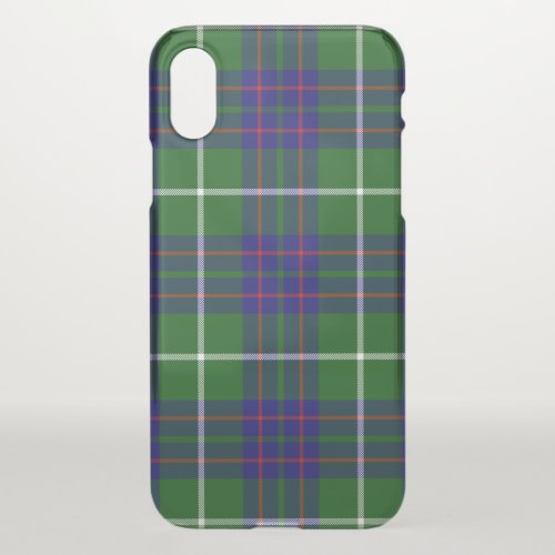 MacIntyre tartan green blue plaid iPhone XS Case