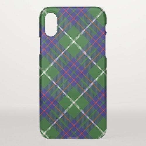 MacIntyre tartan green blue plaid iPhone X Case