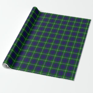 MacIntyre tartan green blue plaid Wrapping Paper