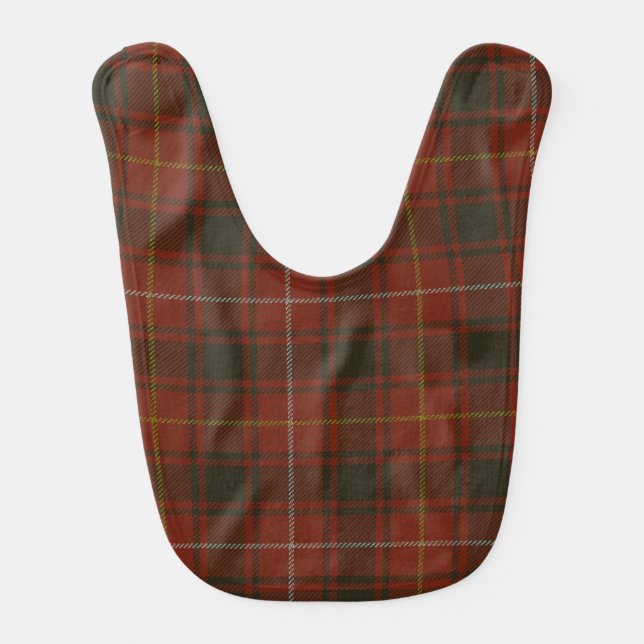 MacIver Clan Tartan Baby Bib (Front)