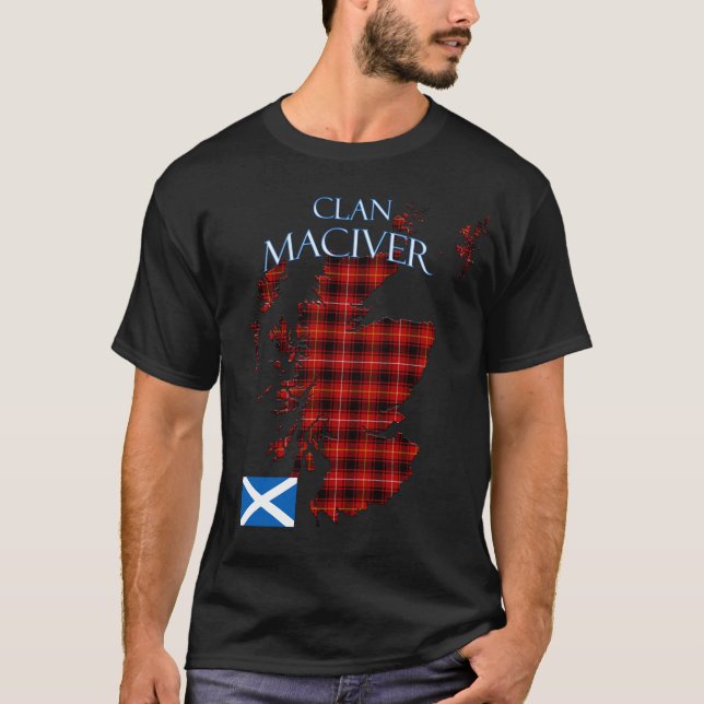 MacIver Scottish Clan Tartan Scotland T-Shirt (Front)