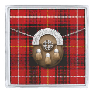 MacIver Tartan And Sporran Silver Finish Lapel Pin