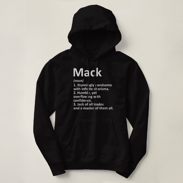 MACK Definition Personalized Name Funny Birthday G Hoodie (Design Front)
