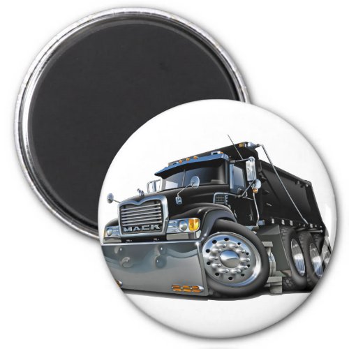 Mack Dump Truck Black Magnet