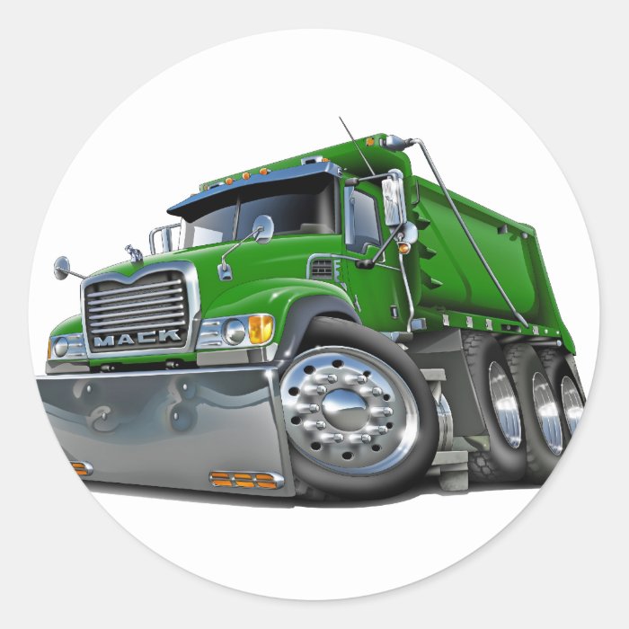 Mack Dump Truck Green Sticker