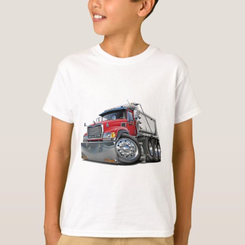 Mack Dump Truck Red_White T_Shirt