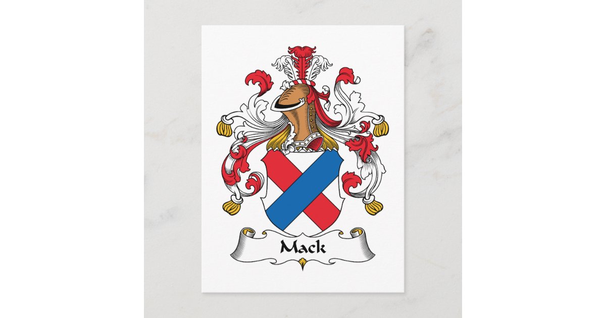 Mack Family Crest Postcard | Zazzle