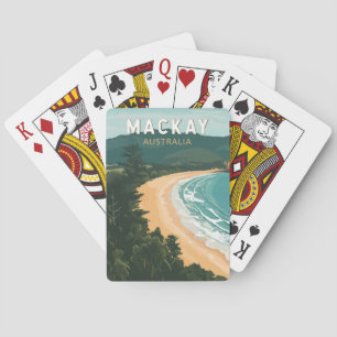 Mackay Australia Travel Art Vintage Poker Cards