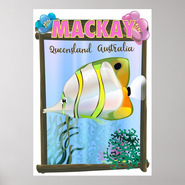Mackay Australia Tropical travel poster (Front)