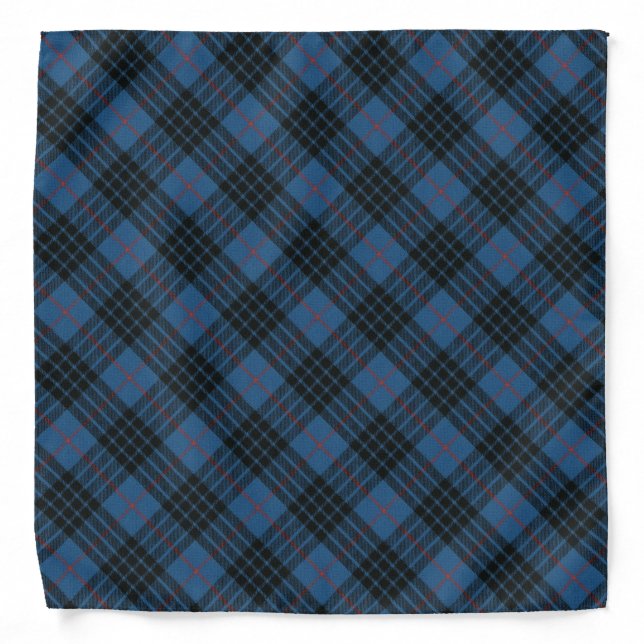 MacKay Blue Ancient Original Scottish Tartan Bandana (Front)