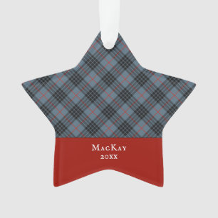 MacKay Blue Clan Tartan Scottish Plaid Ornament