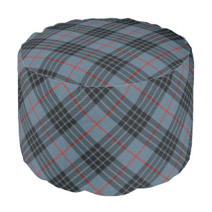 MacKay Blue Clan Tartan Scottish Plaid Pouf