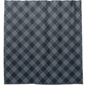 MacKay Blue Tartan Highland Bathroom Drape Shower Curtain