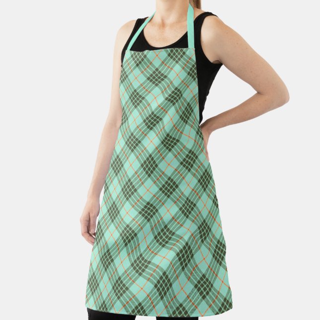 Mackay Blue Tartan Plaid Pattern Apron (Insitu)