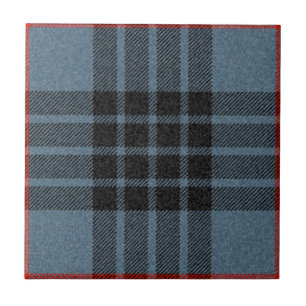 MacKay Blue Tartan Plaid Pattern Ceramic Tile