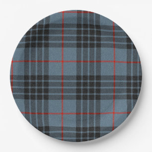 Mackay Blue Tartan Plaid Pattern Paper Plates