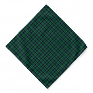 MacKay Clan Green and Blue Scottish Tartan Bandana