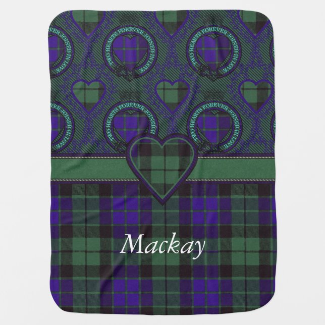 Mackay clan Plaid Scottish tartan Baby Blanket (Front)