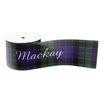 Mackay Clan Plaid Scottish Tartan Grosgrain Ribbon by TheTartanShop at Zazzle