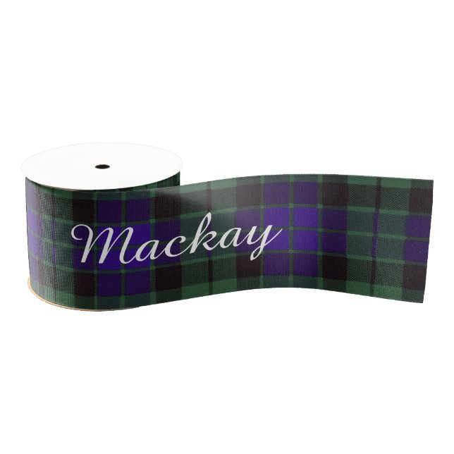Mackay clan Plaid Scottish tartan Grosgrain Ribbon (Spool)