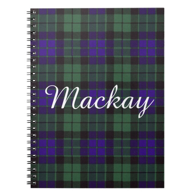 Mackay clan Plaid Scottish tartan Notebook (Front)