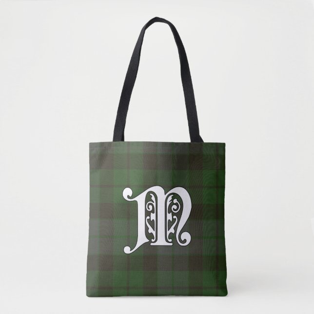 MacKay Clan Tartan Monogram Tote Bag (Front)