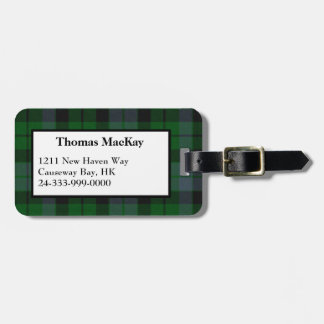 MacKay Clan Tartan Plaid Luggage Tag