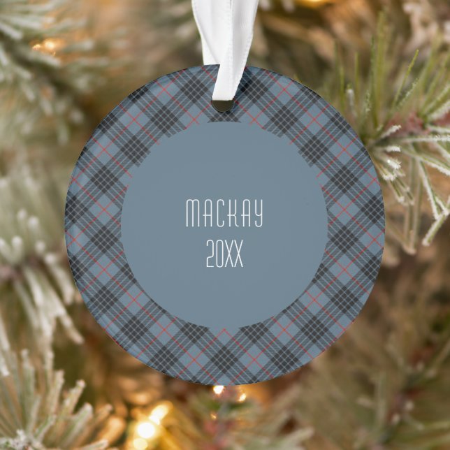 MacKay Clan Tartan Scottish Plaid Ornament (Tree)