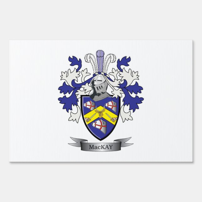 MacKay Family Crest Coat of Arms Sign (Front)