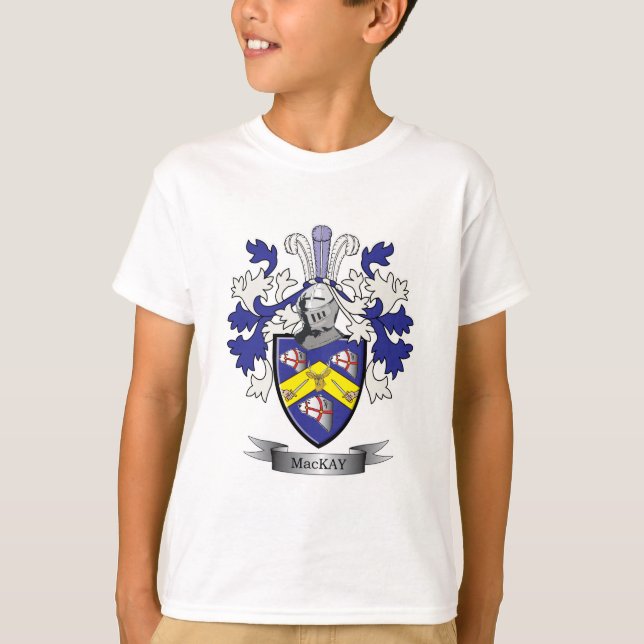 MacKay Family Crest Coat of Arms T-Shirt (Front)