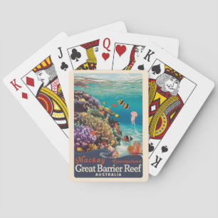 Mackay Great Barrier Reef Travel Art Vintage Poker Cards