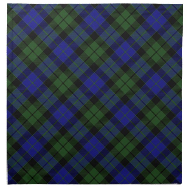 MacKay Green Scottish Clan Tartan Plaid Cloth Napkin (Front)