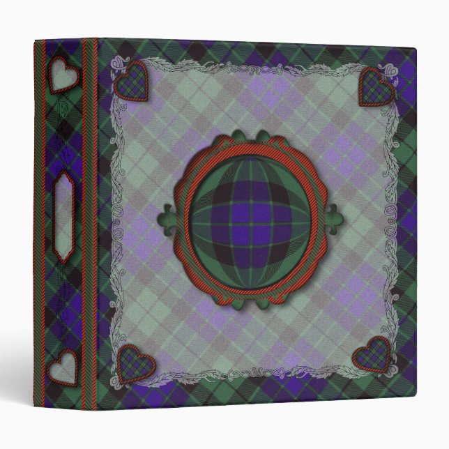 Mackay Scottish clan tartan - Plaid 3 Ring Binder (Front/Spine)