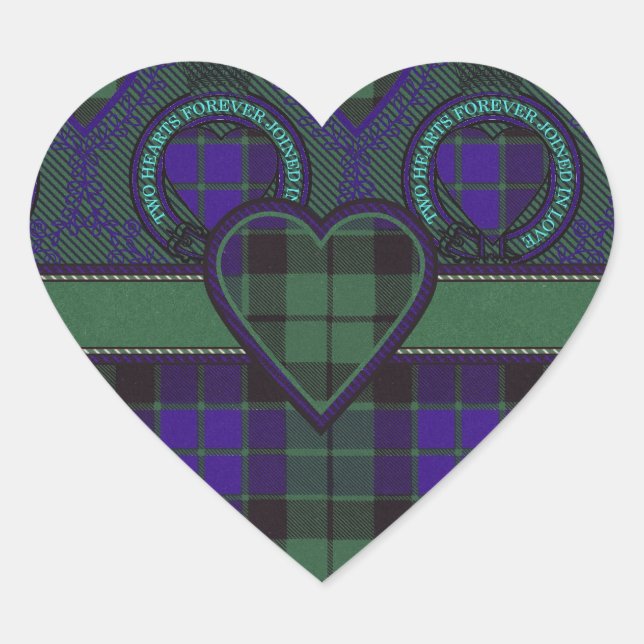 Mackay Scottish tartan Heart Sticker (Front)
