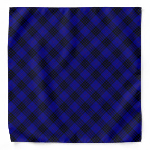 MacKay tartan blue black plaid Bandana