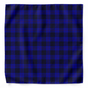 MacKay tartan blue black plaid Bandana