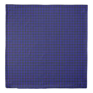 MacKay tartan blue black plaid Duvet Cover