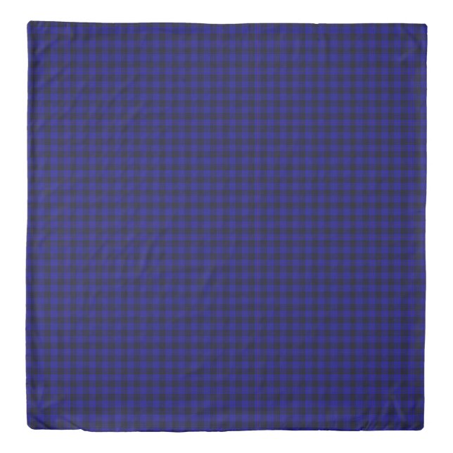 MacKay tartan blue black plaid Duvet Cover (Front)