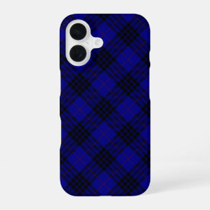 MacKay tartan blue black plaid iPhone 16 Case
