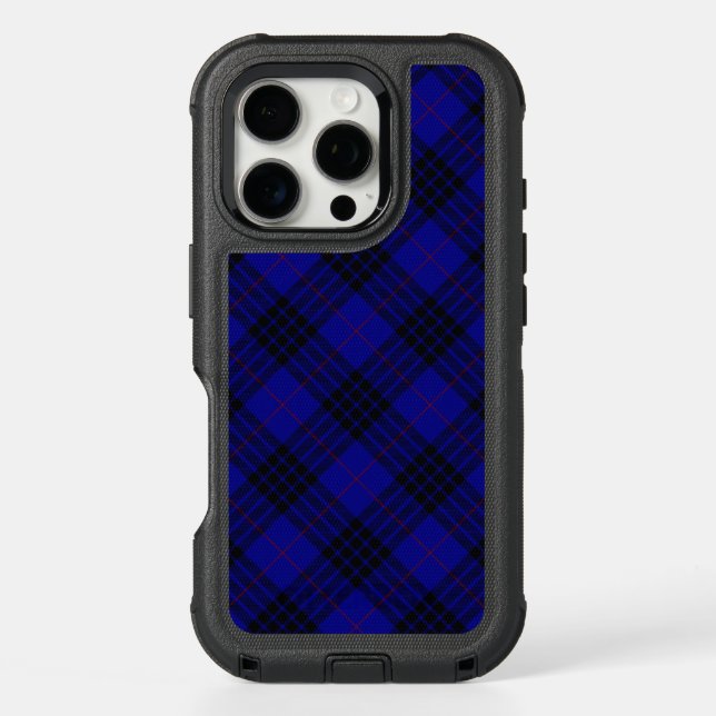 MacKay tartan blue black plaid Otterbox iPhone Case (Back)