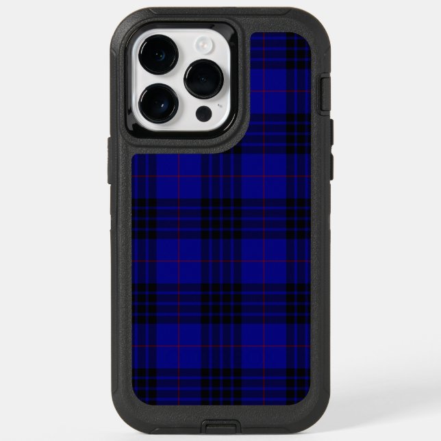 MacKay tartan blue black plaid Otterbox iPhone Case (Back)