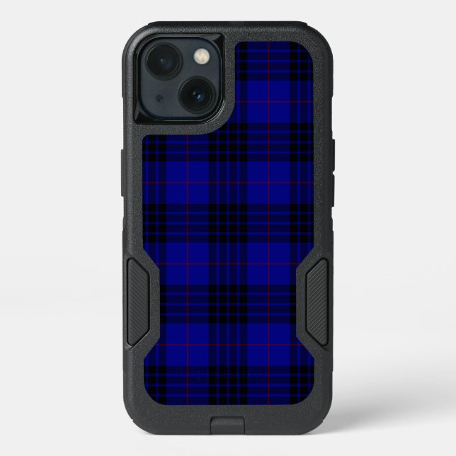 MacKay tartan blue black plaid Otterbox iPhone Case (Back)