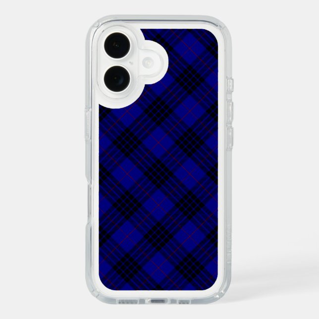 MacKay tartan blue black plaid Speck iPhone Case (Front)