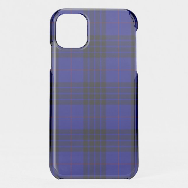 MacKay tartan blue black plaid Uncommon iPhone Case (Back)