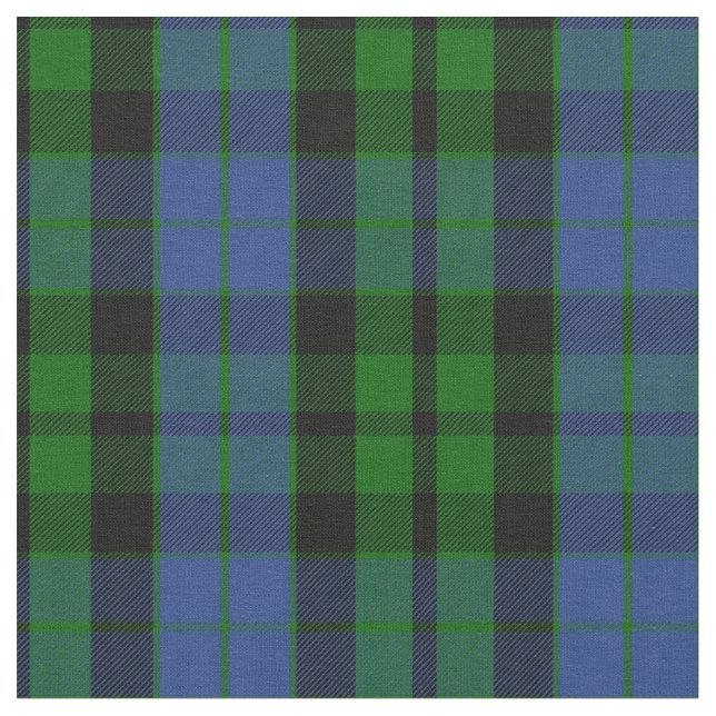 MacKay Tartan Print Fabric (Close Up)