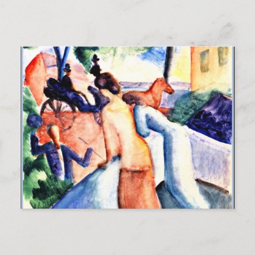 Macke _ Greeting fine art painting Postcard