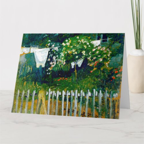 Macke _ Laundry in the Garden in Kandern Card