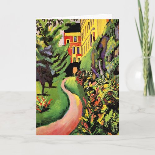Macke _ Our Garden with Blooming Borders Card