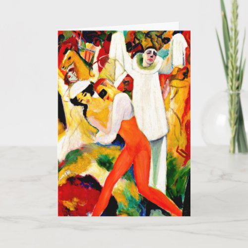 Macke _ Pierrot with Dancing Couple Card