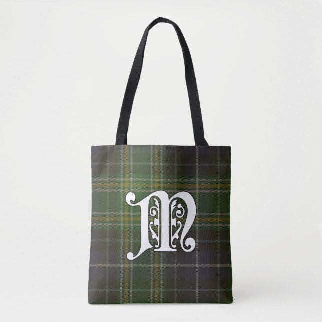 MacKellar Clan Tartan Monogram Tote Bag (Front)